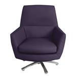 Fauteuil pivotant Oliver I Cuir véritable - Mauve