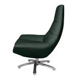 Fauteuil pivotant Oliver II Cuir véritable - Vert sapin