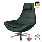 Fauteuil pivotant Oliver II Cuir véritable - Vert sapin