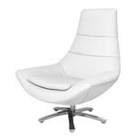 Fauteuil pivotant Oliver II Cuir véritable - Blanc