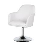 Fauteuil pivotant Paula Cuir synthétique blanc