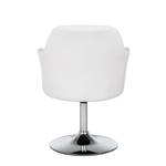 Fauteuil pivotant Paula Cuir synthétique blanc