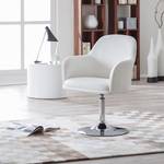 Fauteuil pivotant Paula Cuir synthétique blanc