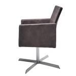 Chaises pivotantes Dialog (lot de 2) Microfibre marron