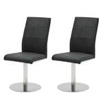 Chaises pivotantes Palmyra (lot de 2) Anthracite