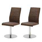 Chaises pivotantes Palmyra (lot de 2) Marron