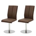 Chaises pivotantes Sayreville (lot de 2) Marron