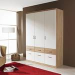 Armoire à portes battantes Bremen-Extra Blanc alpin / Imitation chêne de Sonoma - Largeur : 91 cm - Sans portes miroir