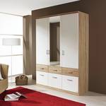 Armoire à portes battantes Bremen-Extra Blanc alpin / Imitation chêne de Sonoma - Largeur : 91 cm - Sans portes miroir