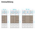 Drehtueren-/Kombischrank Bremen spare parts - Breite: 181 cm - Ohne Spiegeltür/-en