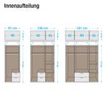 Armoire à portes battantes Krefeld Blanc alpin / Chêne de Sonoma - 91 cm - 2 portes