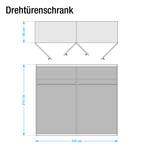 Drehtürenschrank Satui Eiche Sägerau Dekor