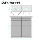 Drehtürenschrank Ambrosia Hochglanz Weiß - 159 x 240 cm - 4 Türen - Mit Kranzblende - Ohne Spiegeltür/-en