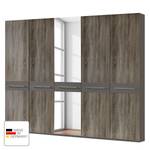 Draaideurkast Ancona truffeleikenhouten look - Havanna/truffeleikenhouten look - Breedte: 250 cm - Zonder passe-partout lijst - 1 spiegeldeur