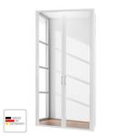 Armoire à portes battantes Arizona Sleep Blanc alpin - Largeur : 100 cm - 2 porte - Avec cadre passepartout - Avec éclairage - 2 miroir