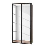 Armoire à portes battantes Arizona Sleep Havanne - Largeur : 100 cm - 2 porte - Avec cadre passepartout - Sans éclairage - 2 miroir