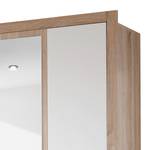 Armoire à portes battantes Axel Imitation chêne de Sonoma / Blanc - Largeur : 156 cm - 4 portes