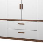 Armoire à portes battantes Bernau Marron / Blanc - Largeur : 226 cm