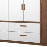 Armoire à portes battantes Bernau Marron / Blanc - Largeur : 271 cm