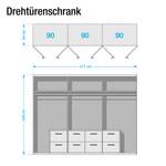 Drehtürenschrank Bingen Breite: 271 cm