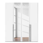 Armoire à portes battantes Brooklyn XIII Blanc alpin / Verre de miroir - 200 x 236 cm