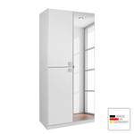 Armoire à portes pivotantes Caria Blanc alpin - Largeur : 91 cm - 3 portes