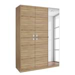 Armoire à portes pivotantes Caria Imitation chêne de Sonoma - Largeur : 136 cm - 5 portes