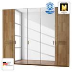 Armoire à portes battantes Casano Chêne sauvage partiellement massif - Largeur : 235 cm - 5 portes - Sans cadre passepartout - 2 miroir