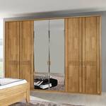 Armoire à portes battantes Casano Chêne sauvage partiellement massif - Largeur : 282 cm - 6 portes - Sans cadre passepartout - 2 miroir