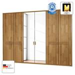 Armoire à portes battantes Casano Chêne sauvage partiellement massif - Largeur : 282 cm - 6 portes - Avec cadre passepartout - 4 miroir