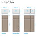 Draaideurkast Case I alpinewit - kastbreedte: 135cm - 3-deurs - standaard