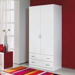 Armoire à portes battantes Case IV Blanc alpin - 91 cm - 2 portes - Largeur : 91 cm - Sans portes miroir