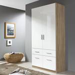 Armoire à portes battantes Celle Blanc brillant / Imitation chêne de Sonoma 2