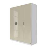 Armoire à portes battantes Celle Blanc alpin / Gris sable brillant - Largeur : 136 cm