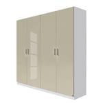 Armoire à portes battantes Celle Blanc alpin / Gris sable brillant - Largeur : 181 cm