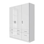 Armoire à portes battantes Celle I Blanc brillant / Blanc alpin - Largeur : 136 cm