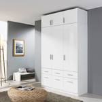 Armoire à portes battantes Celle I Blanc brillant / Blanc alpin - Largeur : 136 cm