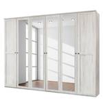 Draaideurkast Chalet wit eikenhouten look - Breedte: 270 cm - 6 deuren