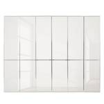 Draaideurkast Chicago I Wit/wit glas - 300 x 216 cm - 6 deuren