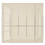 Drehtürenschrank Chicago I Glas Magnolie - 250 x 216 cm - 5 Türen