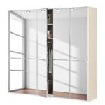 Drehtürenschrank Chicago I Magnolie / Spiegelglas - 250 x 216 cm - 5 Türen
