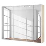 Drehtürenschrank Chicago I Magnolie / Spiegelglas - 300 x 216 cm - 6 Türen