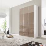 Draaideurkast Chicago I Alpinewit/saharakleurig glas - 150 x 216 cm - 3 deuren