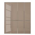 Drehtürenschrank Chicago I Glas Sahara Dunkel - 200 x 216 cm - 4 Türen