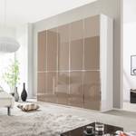 Draaideurkast Chicago I Alpinewit/saharakleurig glas - 250 x 236 cm - 5 deuren