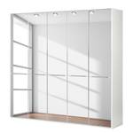 Drehtürenschrank Chicago I Alpinweiß / Spiegelglas - 250 x 216 cm - 5 Türen