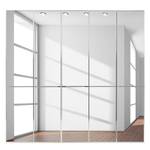 Drehtürenschrank Chicago I Alpinweiß / Spiegelglas - 250 x 216 cm - 5 Türen