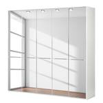 Draaideurkast Chicago I Alpinewit/spiegelglas - 250 x 236 cm - 5 deuren