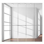 Draaideurkast Chicago I Alpinewit/spiegelglas - 250 x 236 cm - 5 deuren