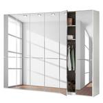 Drehtürenschrank Chicago I Alpinweiß / Spiegelglas - 300 x 236 cm - 6 Türen